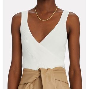 Jonathan Simkhai Crossover Rib Knit Tank Top